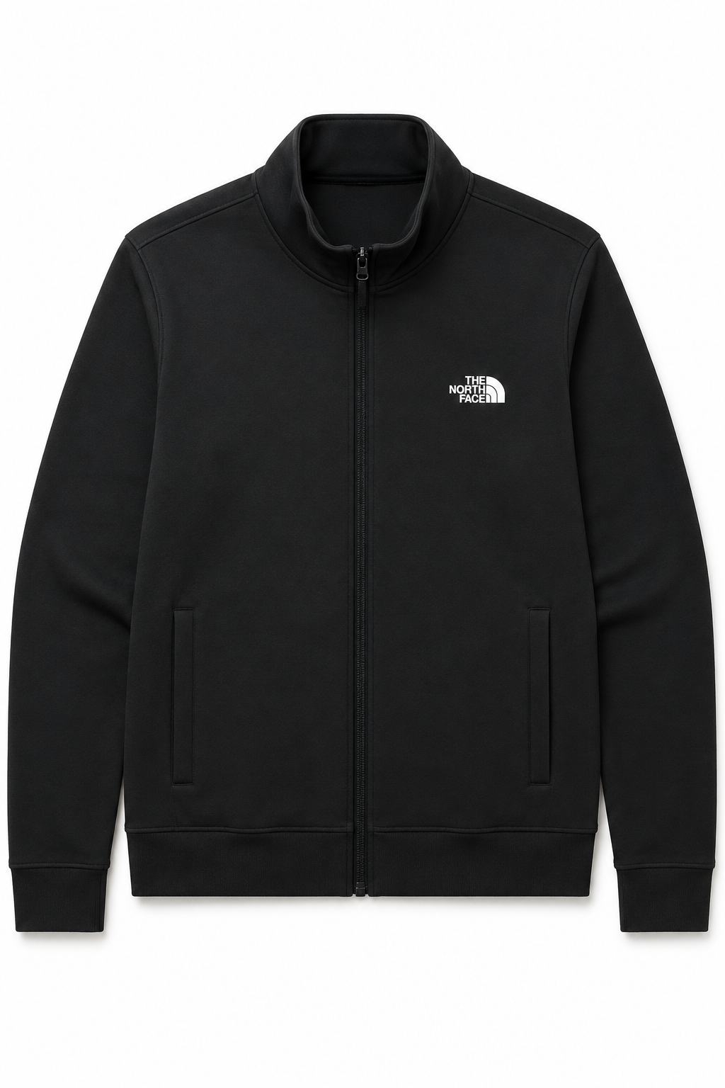 The North Face athletic zip jacket in black